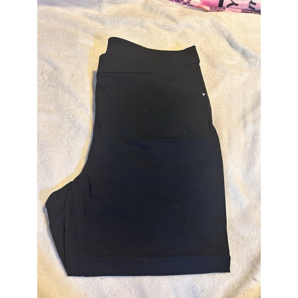 Briggs Women's‎ 18W Black Pull On Dress Pants Stretch Career Straight Leg Slacks